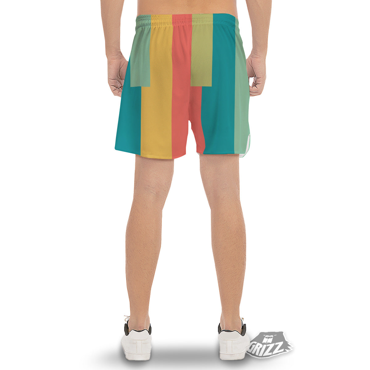 Keyboard Piano Colorful Print Men's Gym Shorts-grizzshop