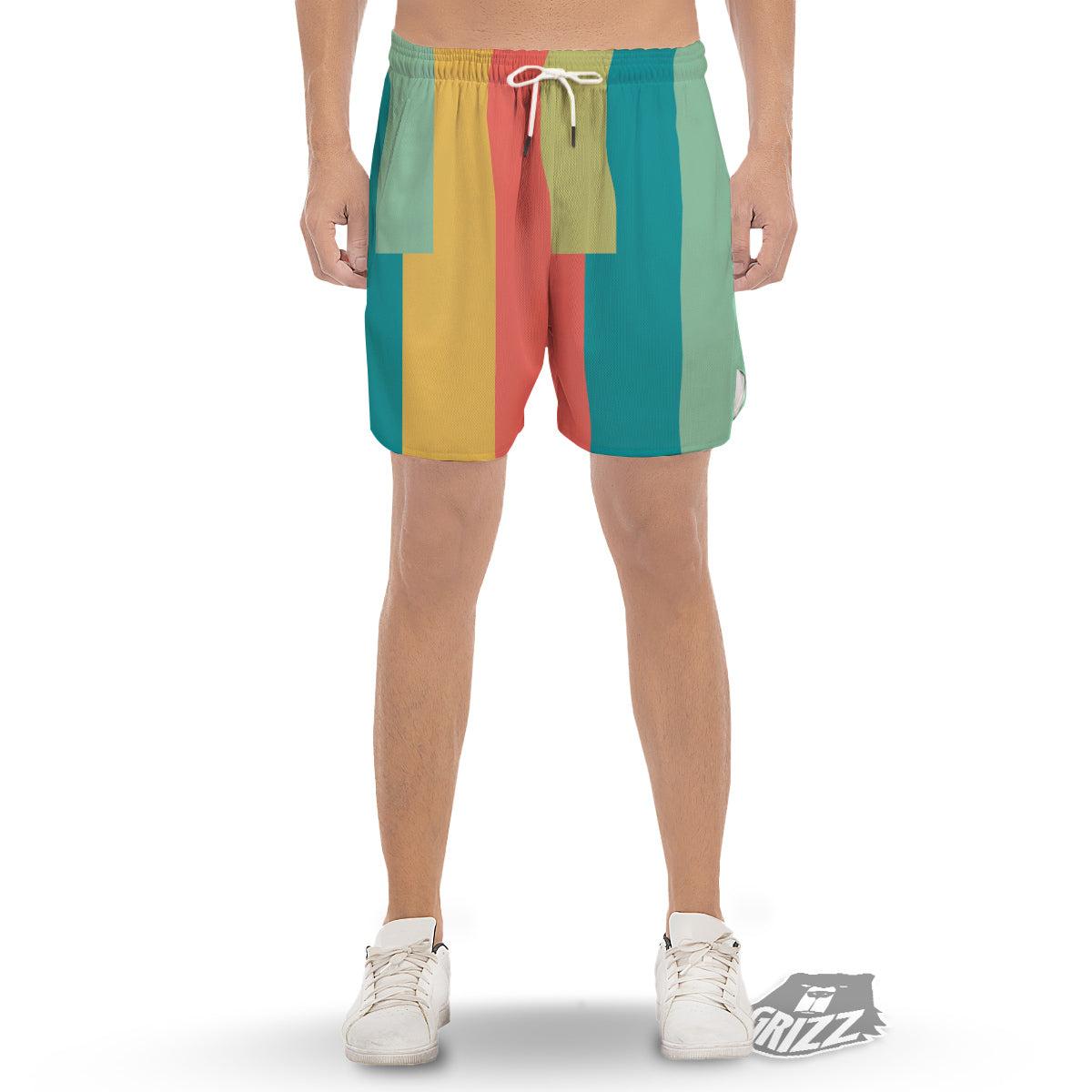 Keyboard Piano Colorful Print Men's Gym Shorts-grizzshop