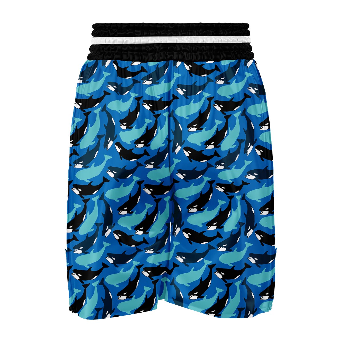 Killer Whale Orca Pattern Print Boxing Shorts-grizzshop