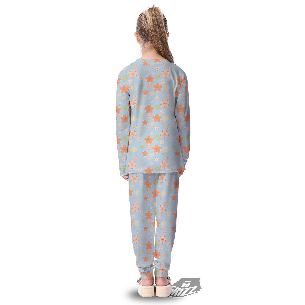 Kimono Cherry Blossom Print Pattern Kid's Pajamas-grizzshop