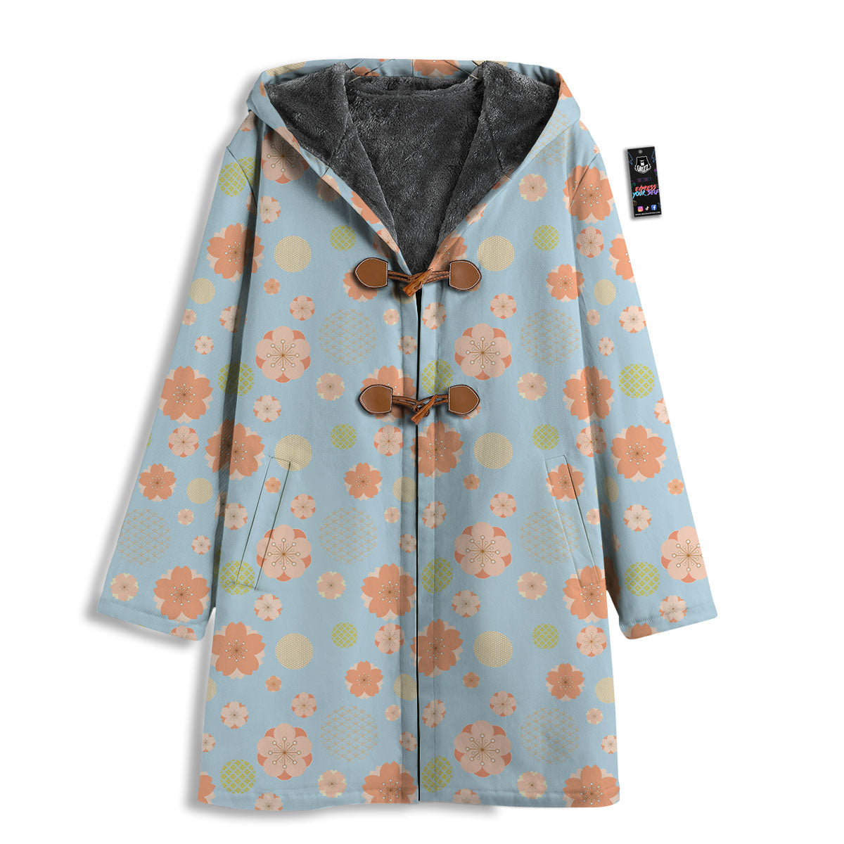 Kimono Cherry Blossom Print Pattern Men's Windbreaker Jacket-grizzshop