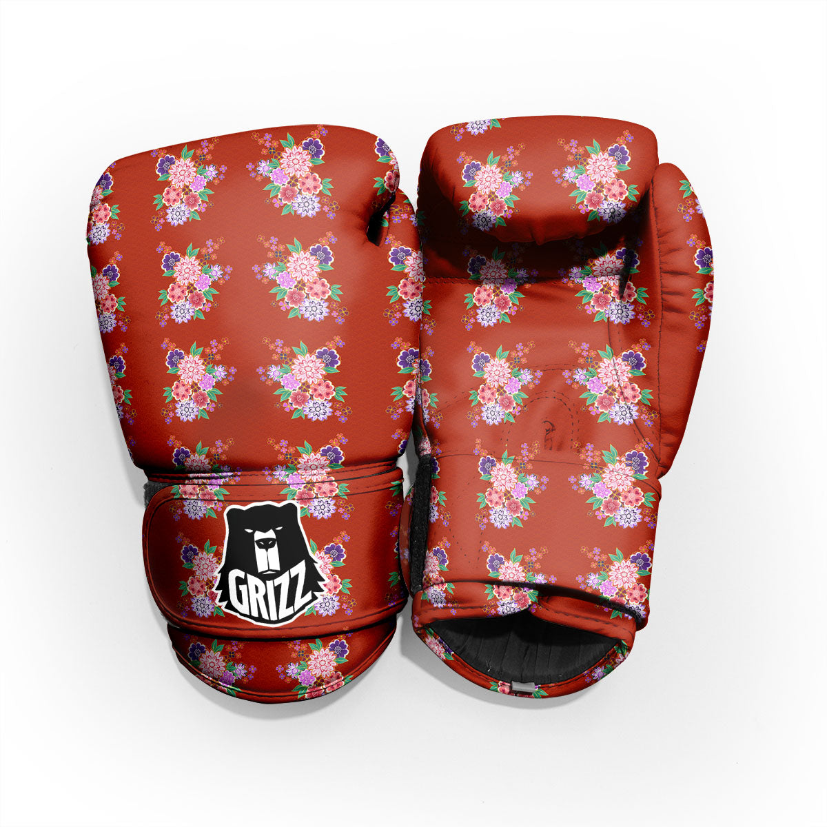 Kimono Floral Print Pattern Pro Boxing Glove