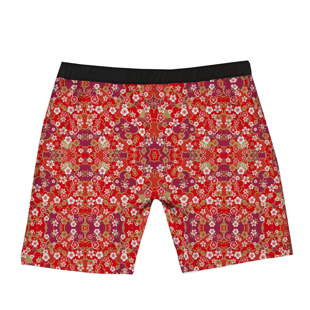 Kimono Flower Print Pattern Boxer Briefs-grizzshop