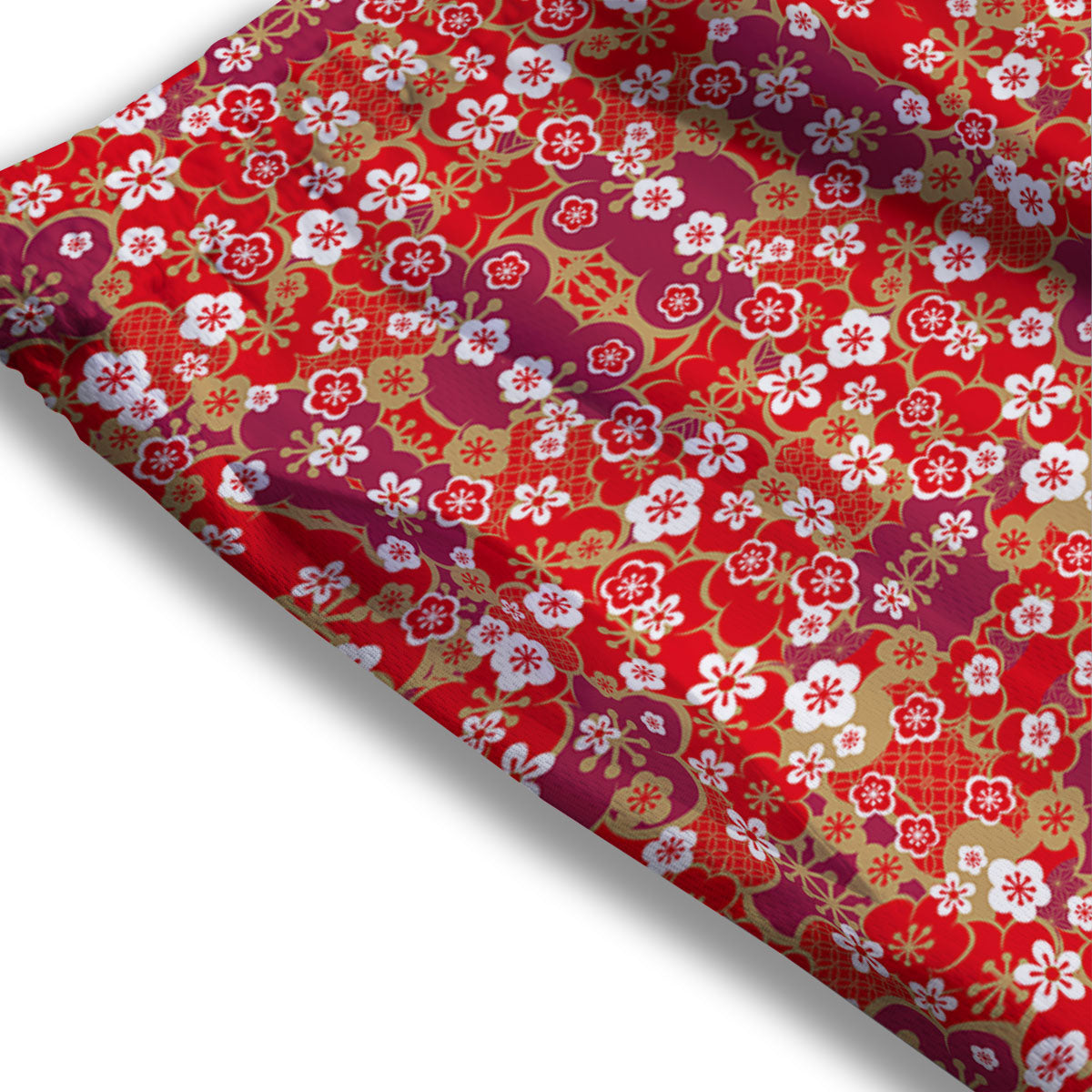 Kimono Flower Print Pattern Mesh Shorts-grizzshop