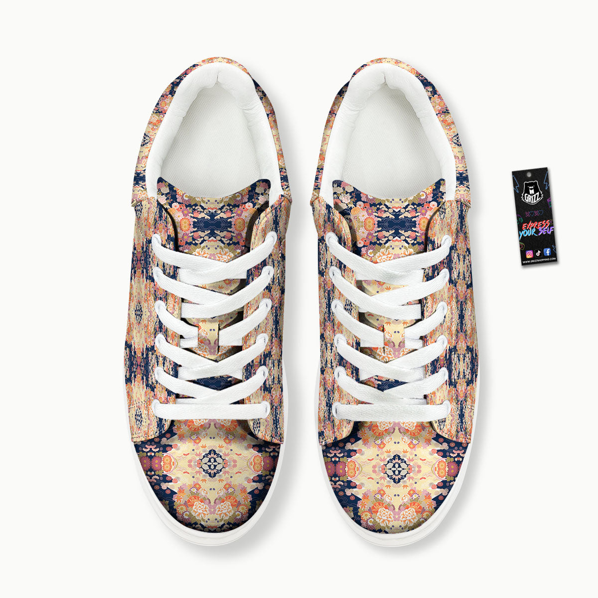 Kimono Japanese Print Pattern Platform Shoes-grizzshop