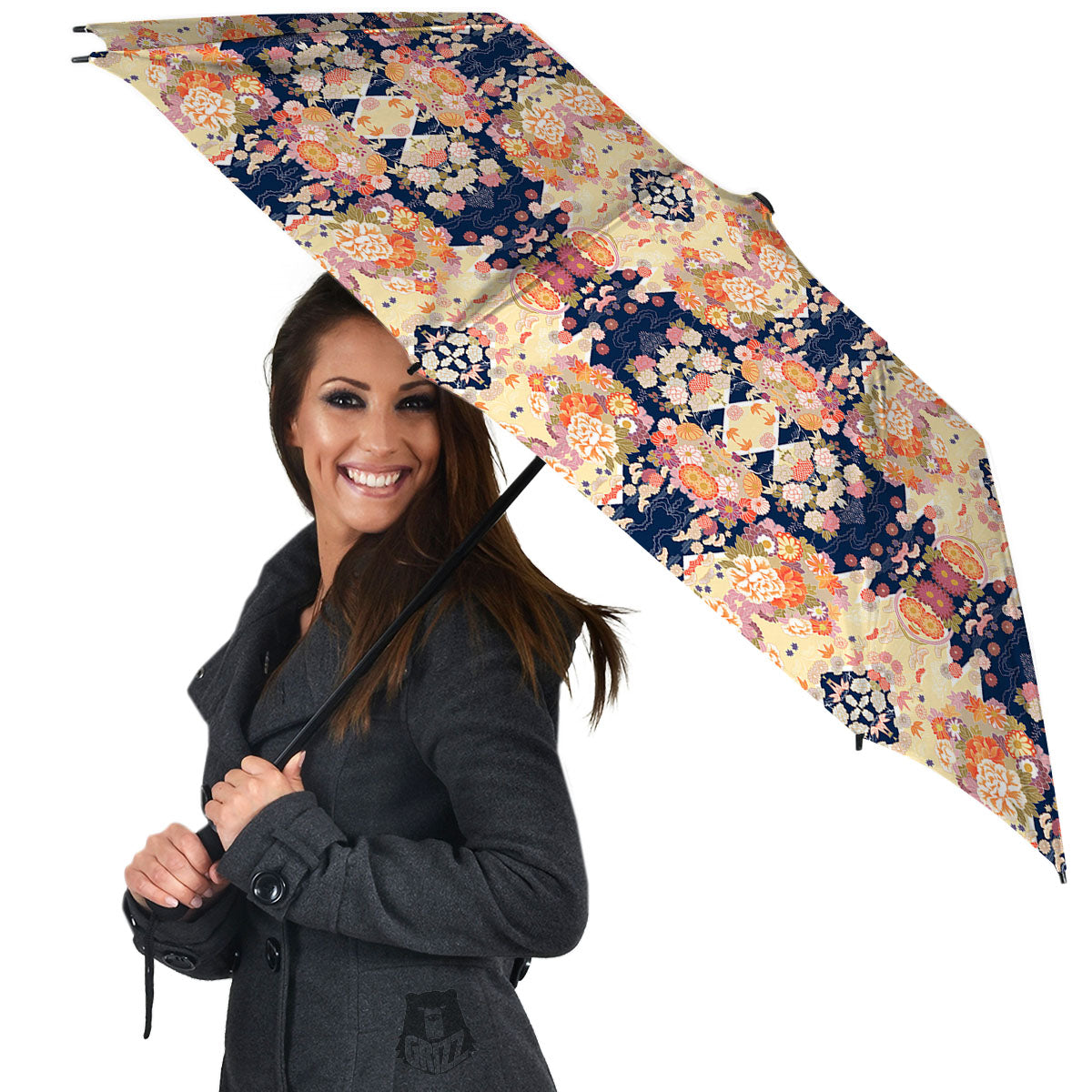 Kimono Japanese Print Pattern Umbrella-grizzshop
