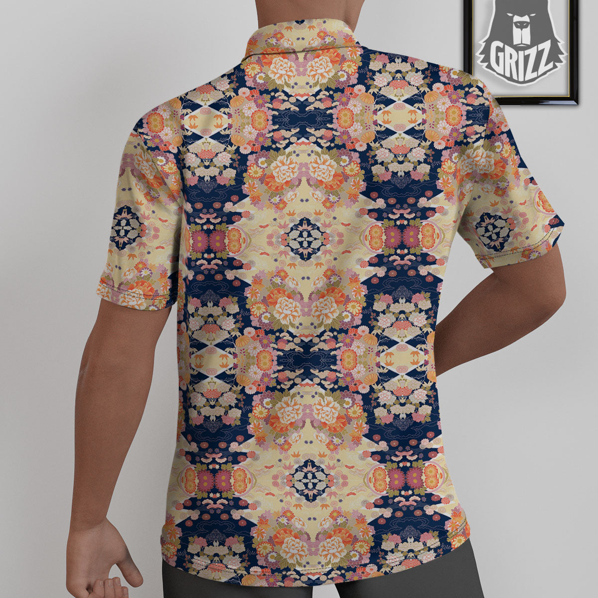 Kimono Japanese Print Pattern Untucked Shirts-grizzshop