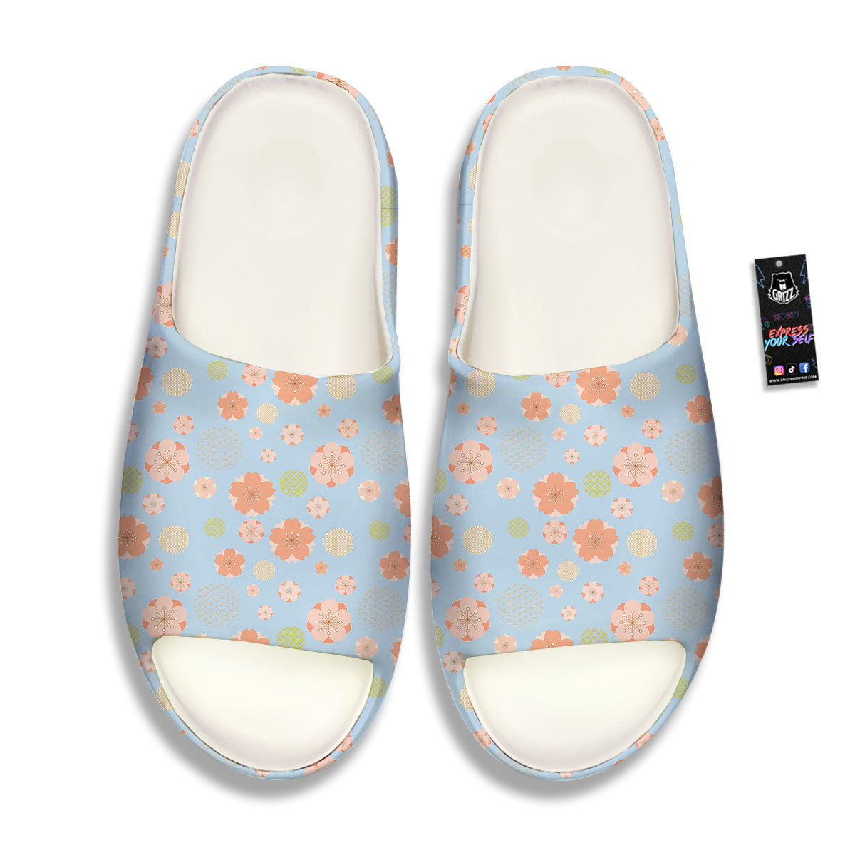 Kimono Cherry Blossom Print Pattern Sandals-grizzshop