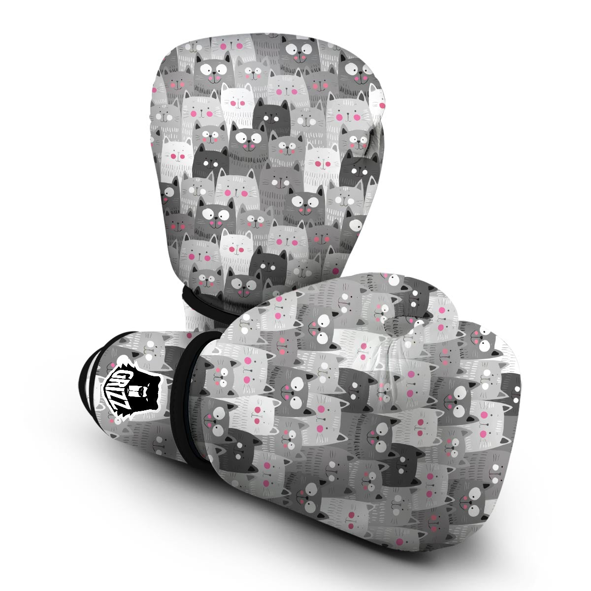 Kitten Cat Pattern Print Boxing Gloves-grizzshop