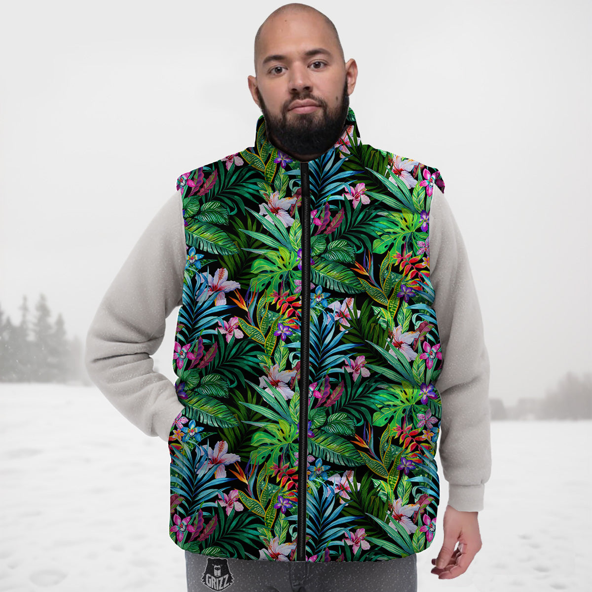 Kitten Cat Pattern Print Down Vest-grizzshop