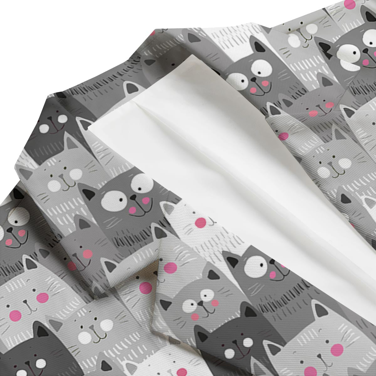 Kitten Cat Pattern Print Men's Blazer-grizzshop