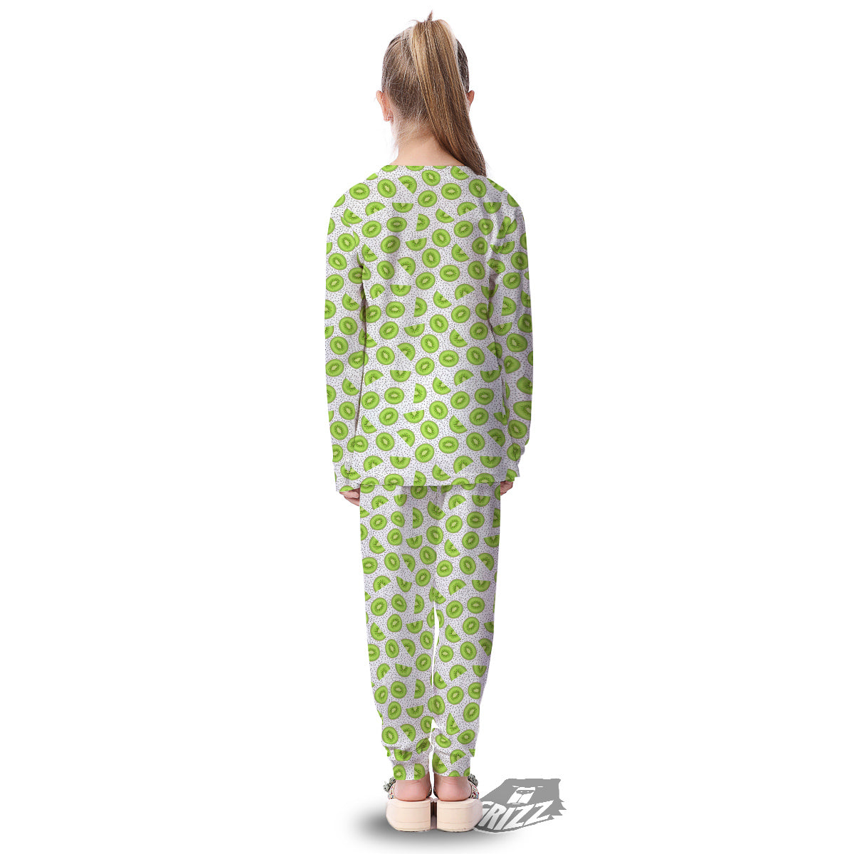 Kiwi Cute Print Pattern Kid's Pajamas-grizzshop