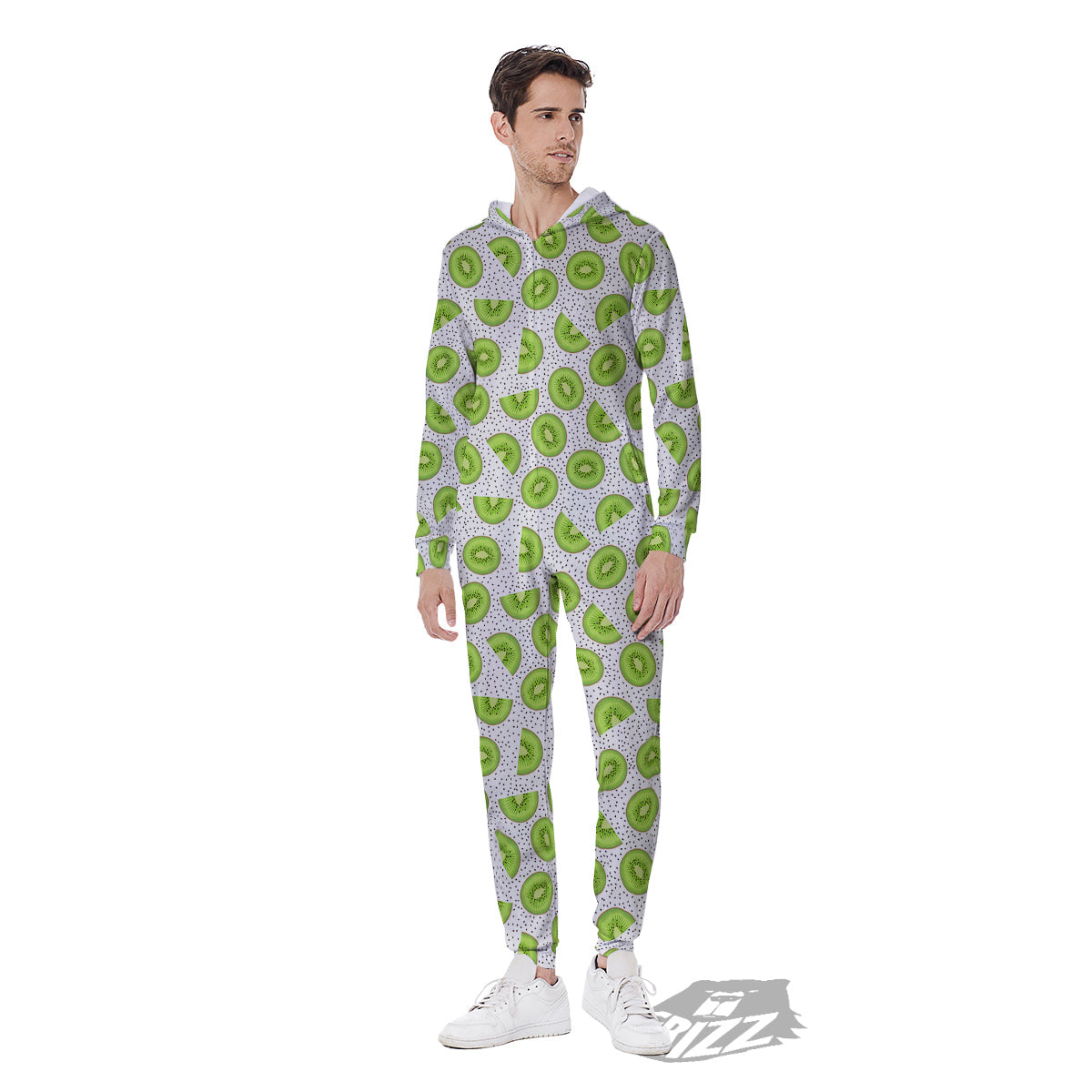 Kiwi Cute Print Pattern Men's Jumpsuit-grizzshop