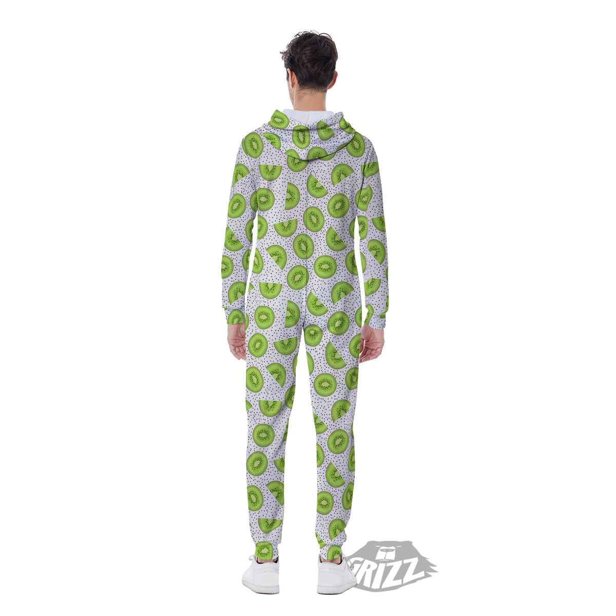 Kiwi Cute Print Pattern Men's Jumpsuit-grizzshop