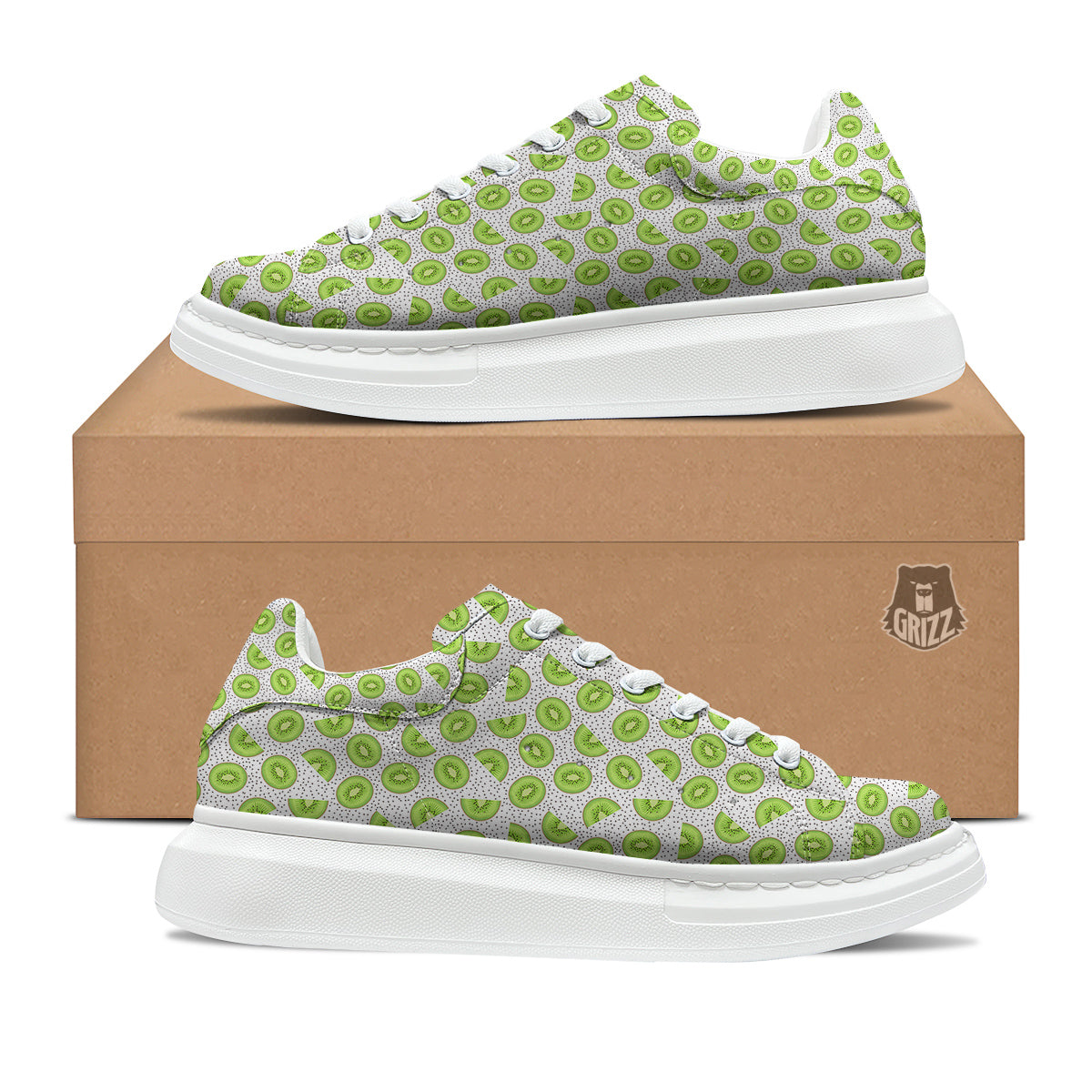 Kiwi Cute Print Pattern Platform Shoes-grizzshop