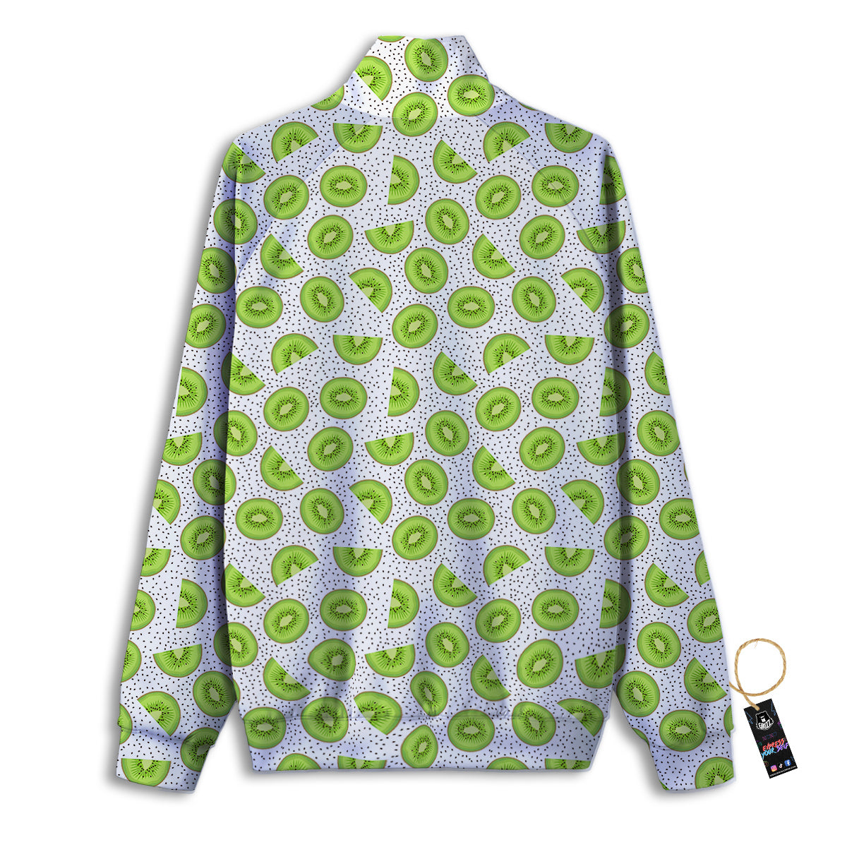 Kiwi Cute Print Pattern Track Jacket-grizzshop