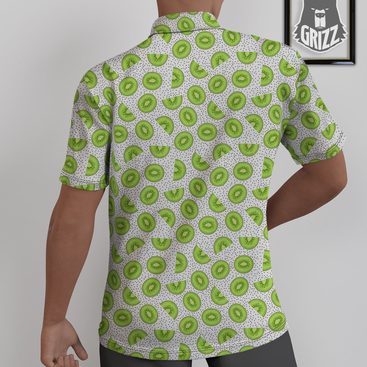 Kiwi Cute Print Pattern Untucked Shirts-grizzshop