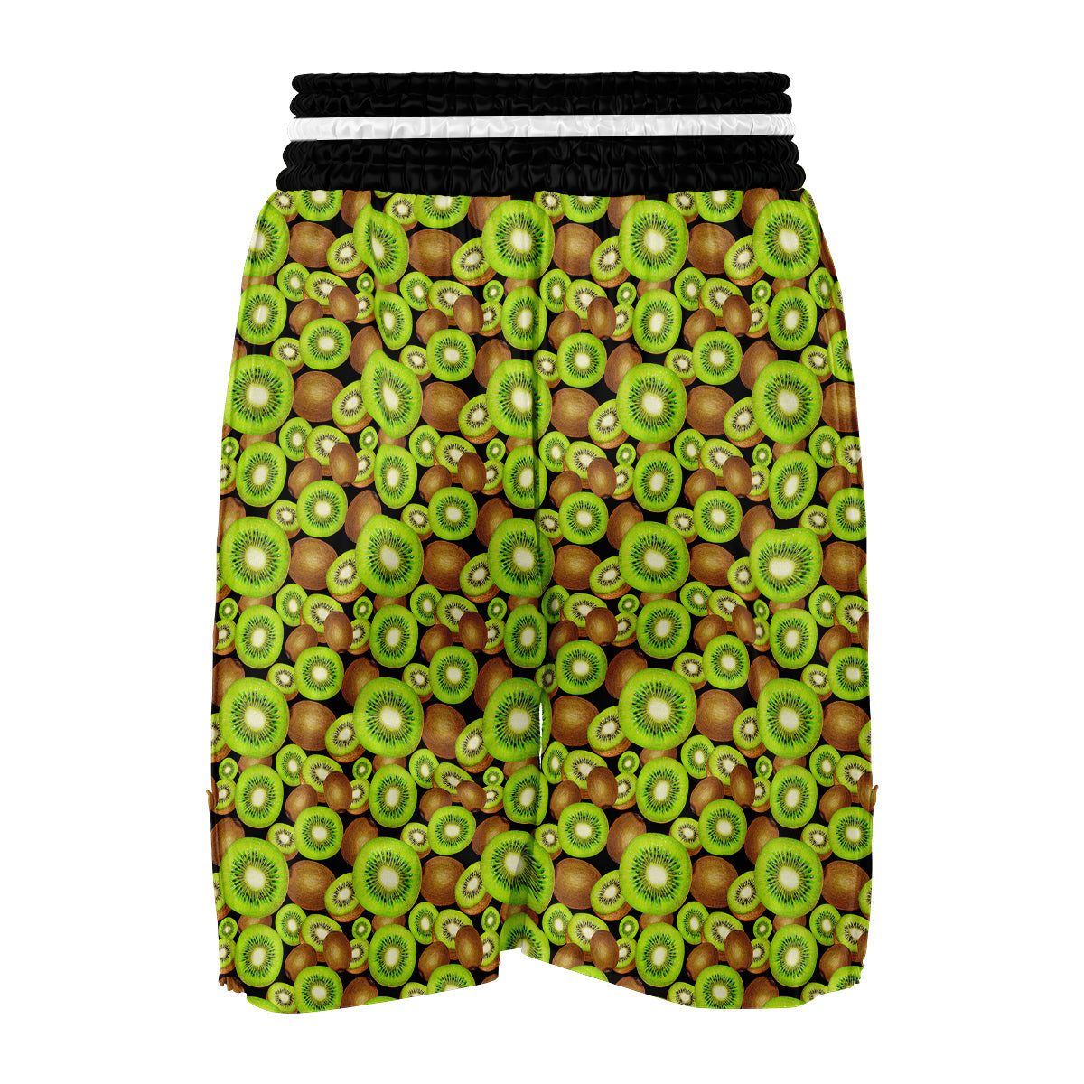 Kiwi Watercolor Green Brown Print Pattern Boxing Shorts-grizzshop