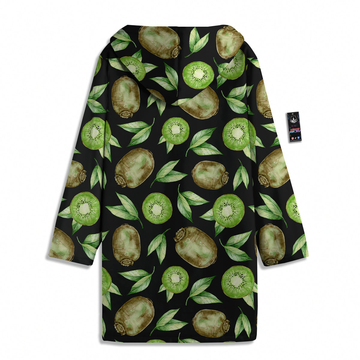Kiwi Watercolor Print Pattern Men's Windbreaker Jacket-grizzshop
