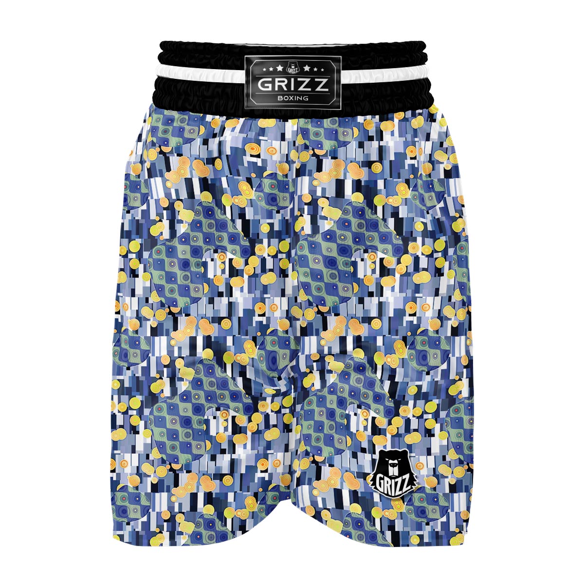 Klimt Pattern Print Boxing Shorts-grizzshop