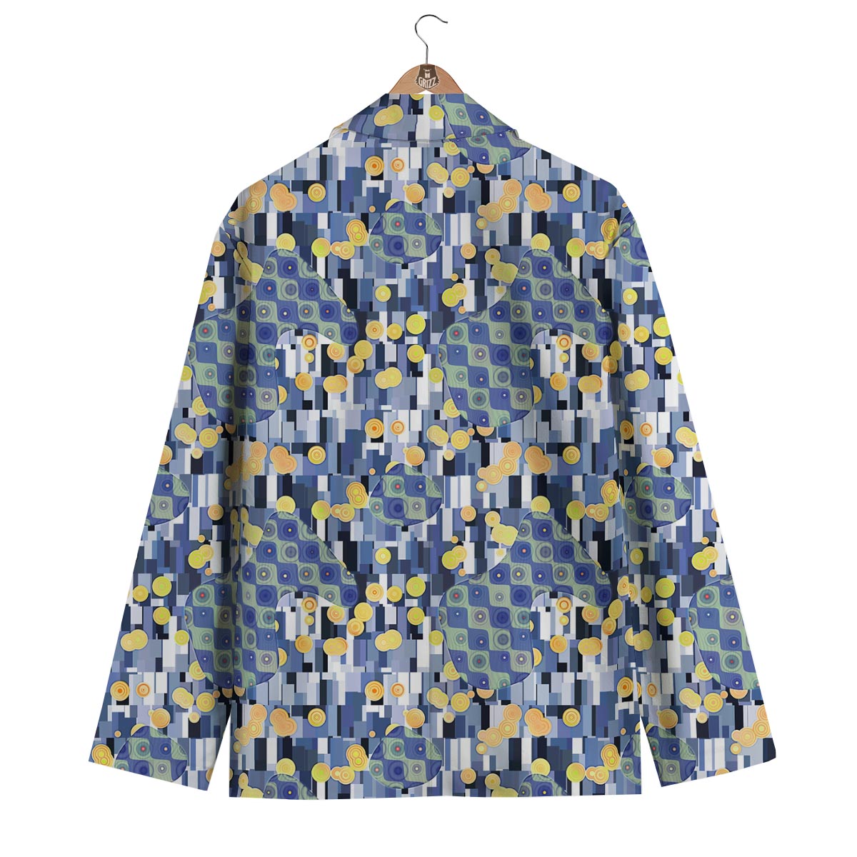 Klimt Pattern Print Men's Blazer-grizzshop
