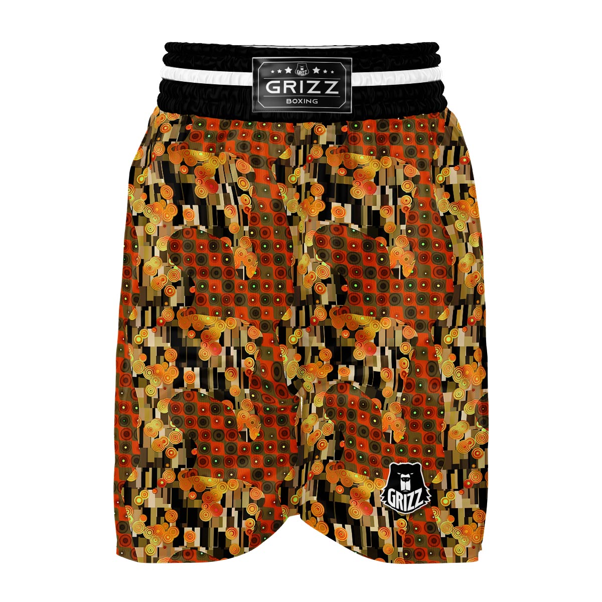 Klimt Print Pattern Boxing Shorts-grizzshop