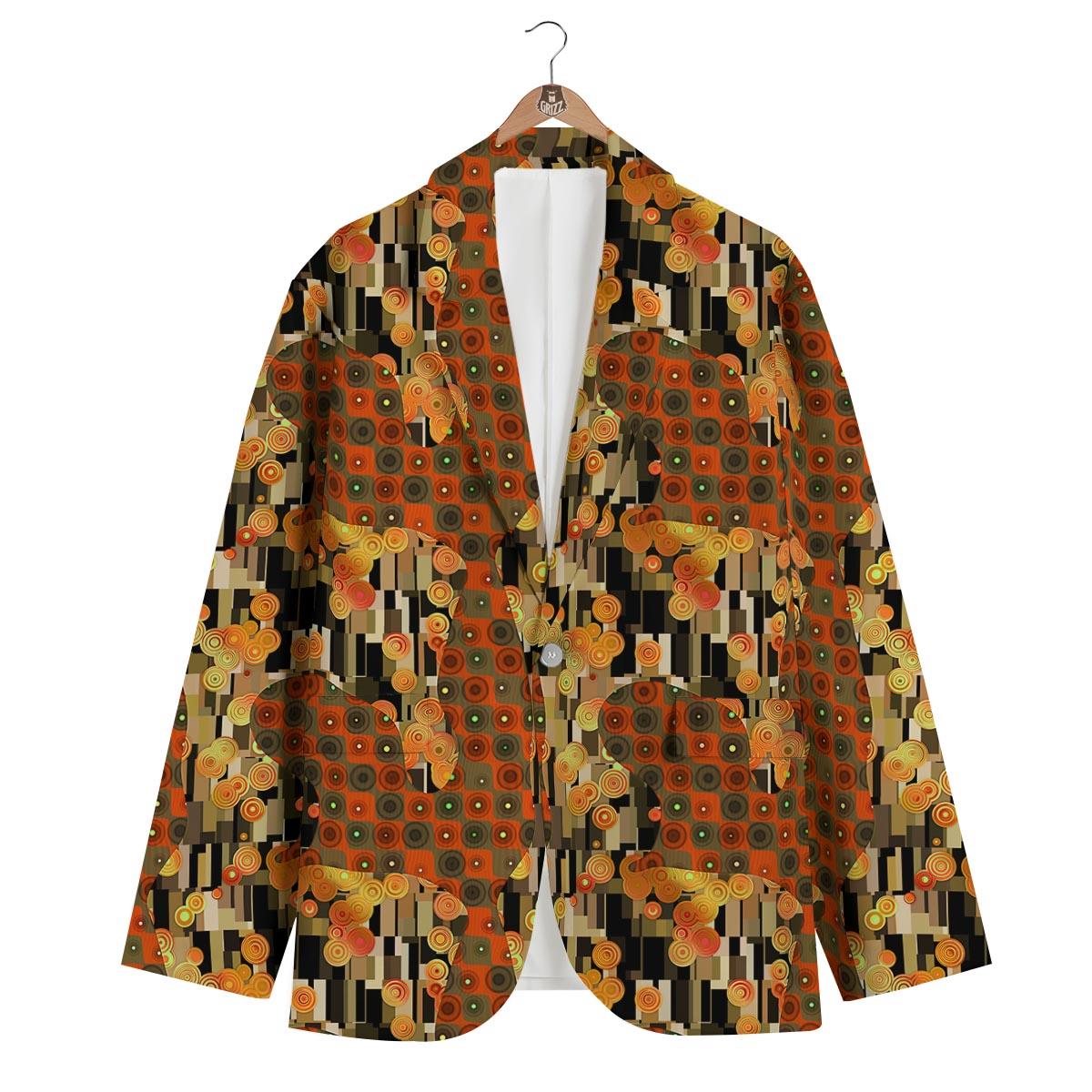 Klimt Print Pattern Men's Blazer-grizzshop