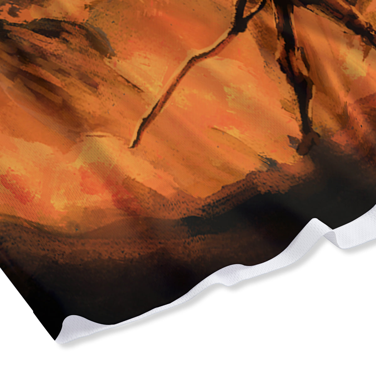 Moon And Gold Sun Print Pattern Mesh Shorts