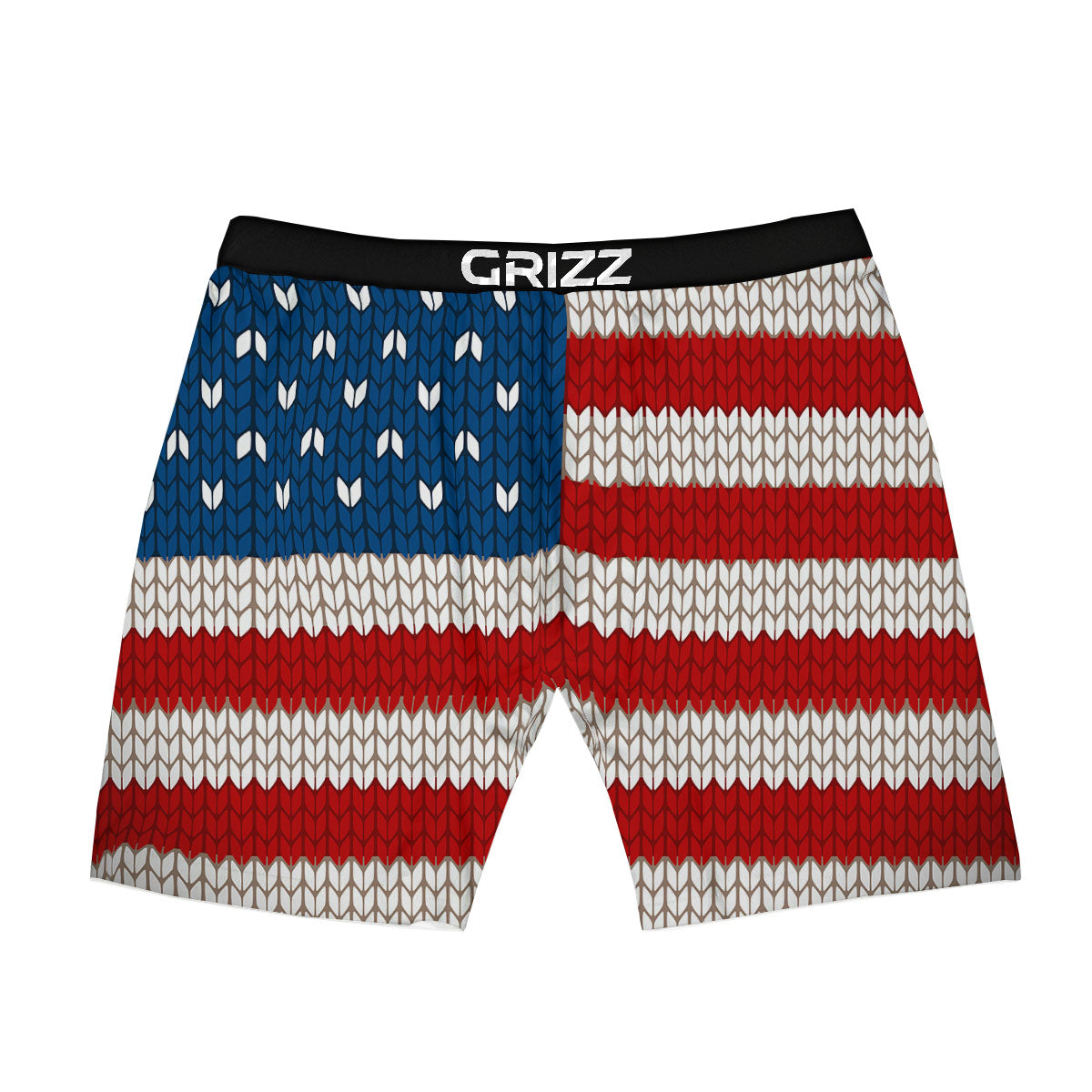 Knitted American Flag Print Boxer Briefs-grizzshop