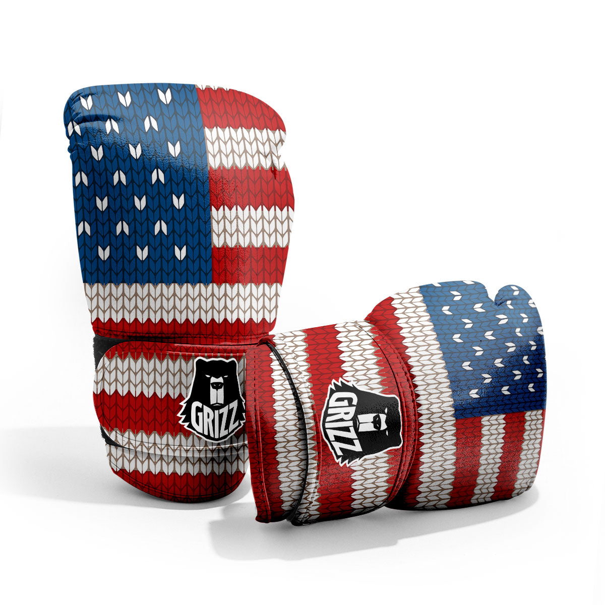 Knitted American Flag Print Pro Boxing Glove
