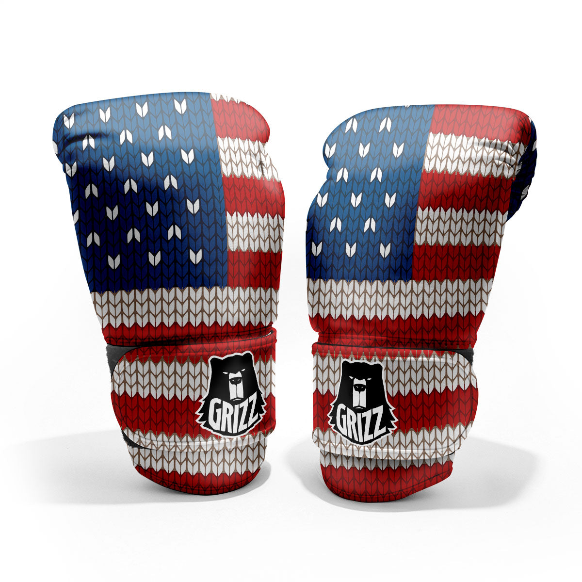 Knitted American Flag Print Pro Boxing Glove