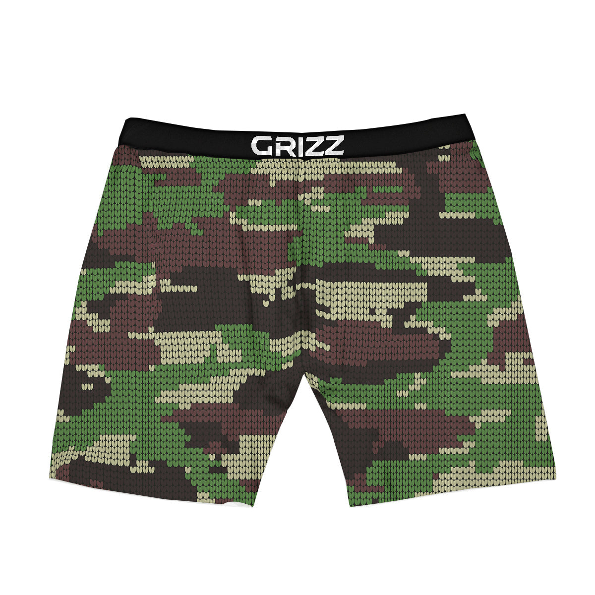 Knitted Army Camouflage Print Pattern Boxer Briefs-grizzshop