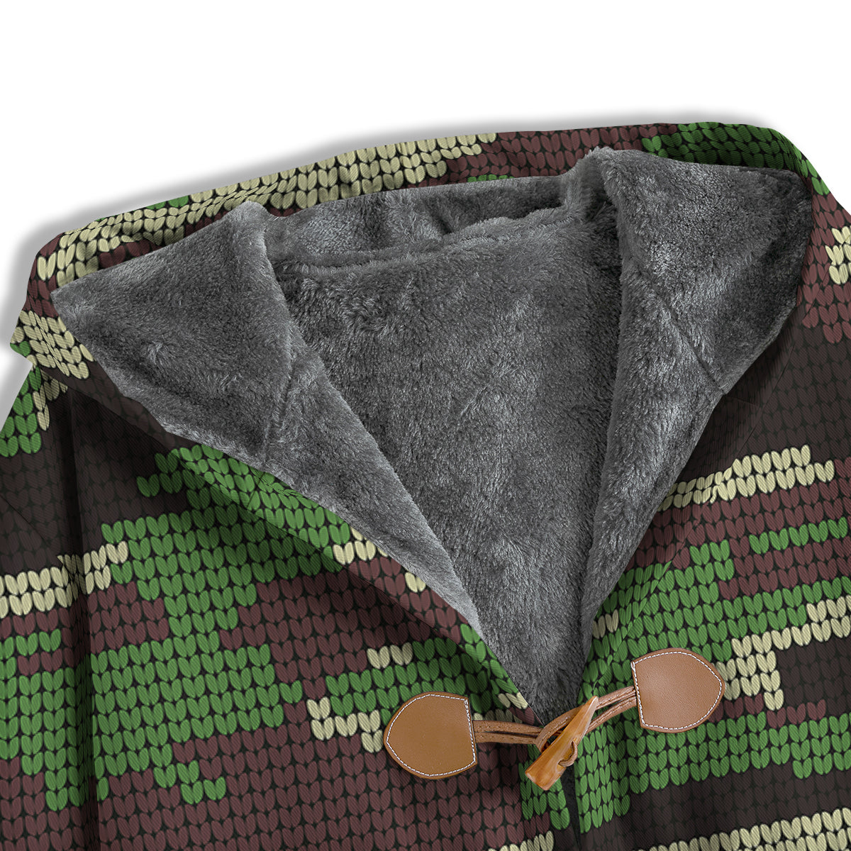 Knitted Army Camouflage Print Pattern Men's Windbreaker Jacket-grizzshop