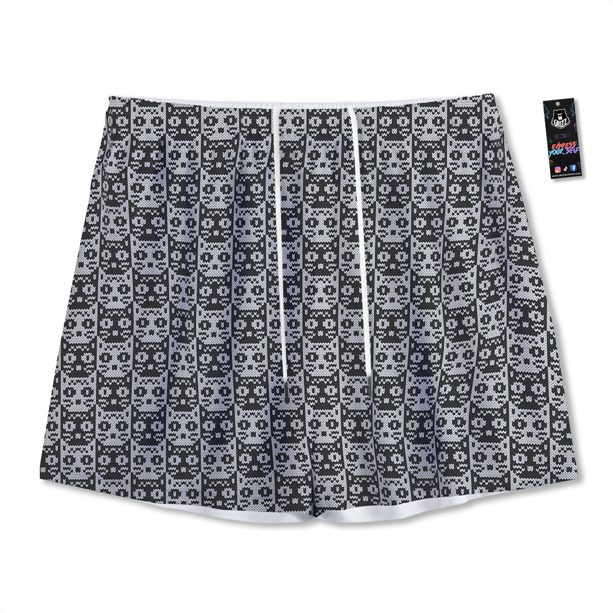 Mandala Eye Of Providence Print Mesh Shorts