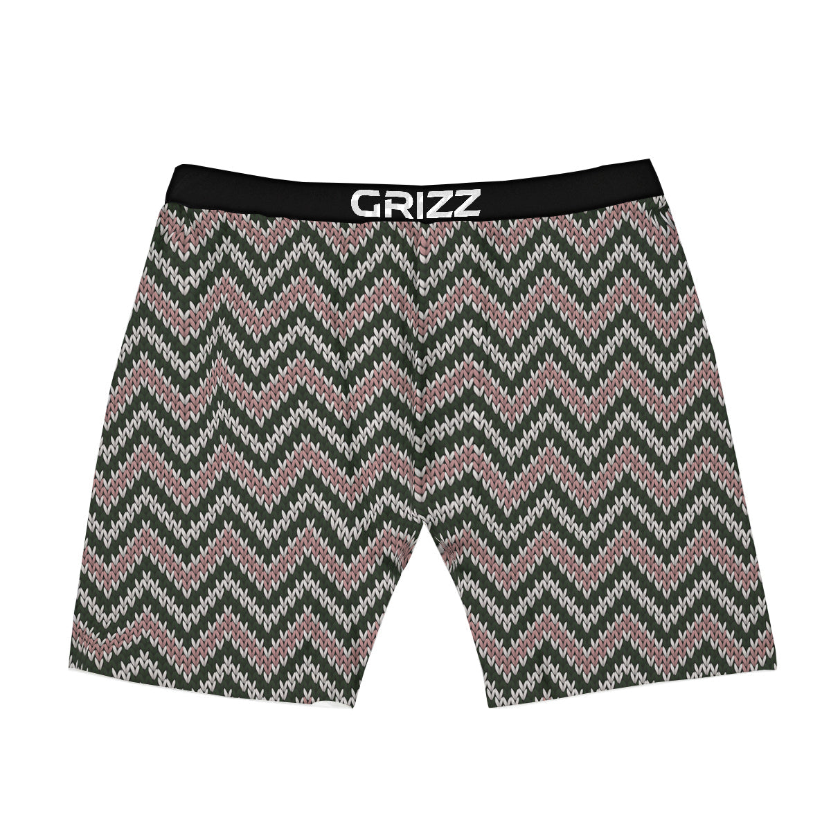 Knitted Chevron Vintage Print Pattern Boxer Briefs-grizzshop