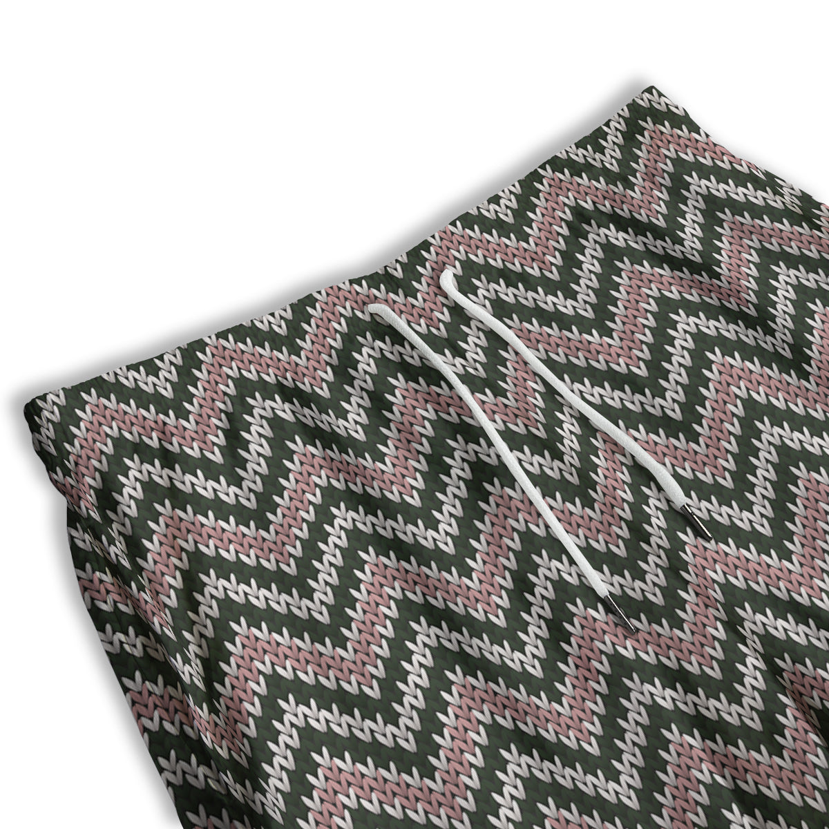 Knitted Chevron Vintage Print Pattern Men's Athletic Shorts