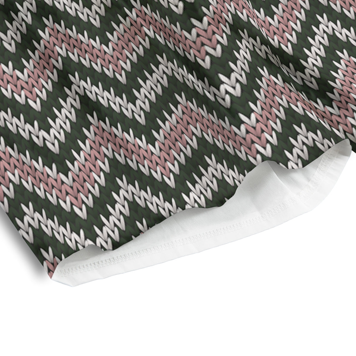 Knitted Chevron Vintage Print Pattern Men's Athletic Shorts