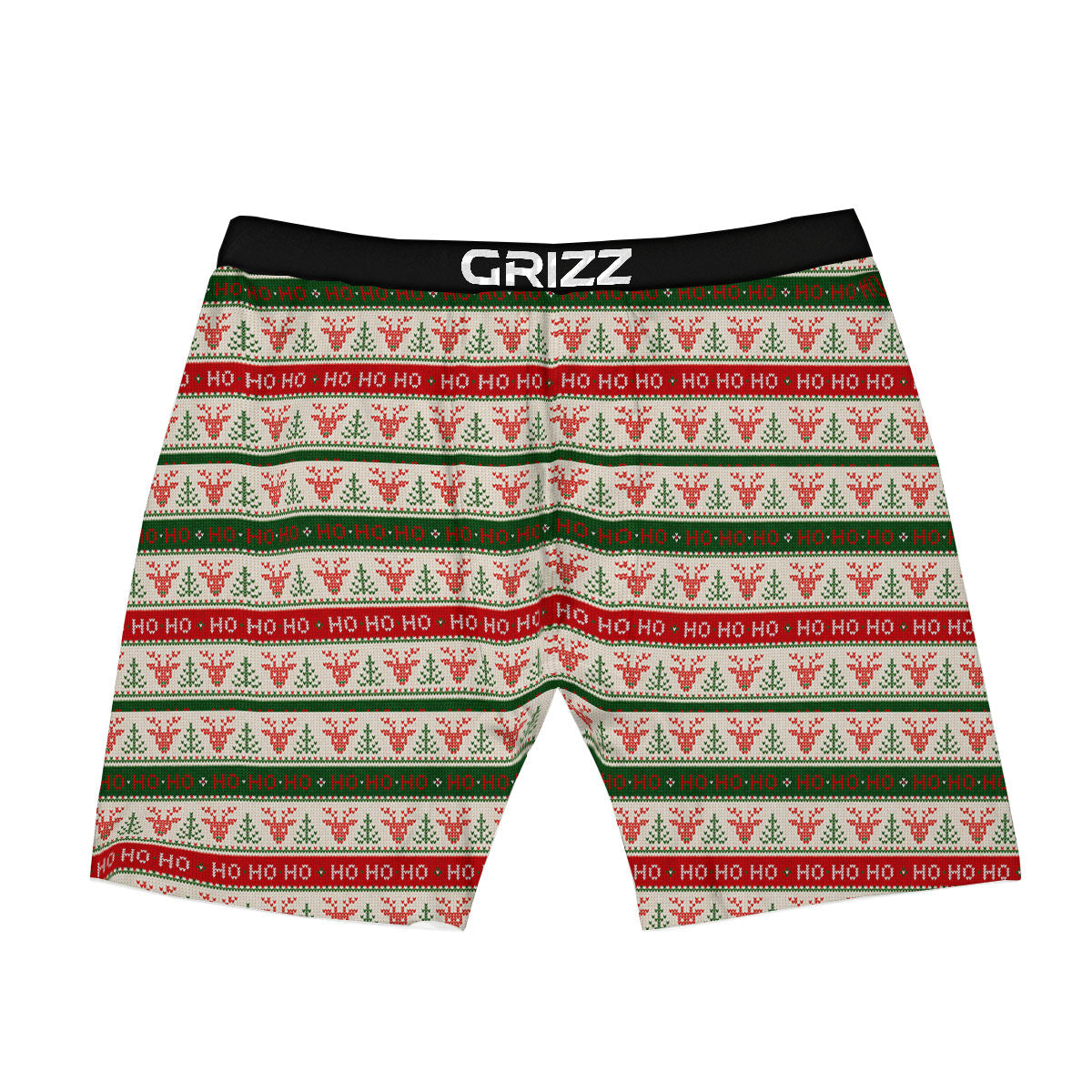 Knitted Christmas Print Pattern Boxer Briefs-grizzshop