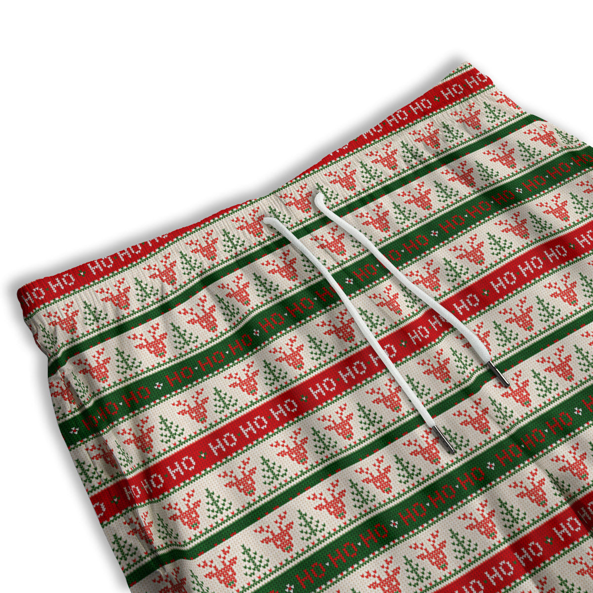 Knitted Christmas Print Pattern Men's Athletic Shorts
