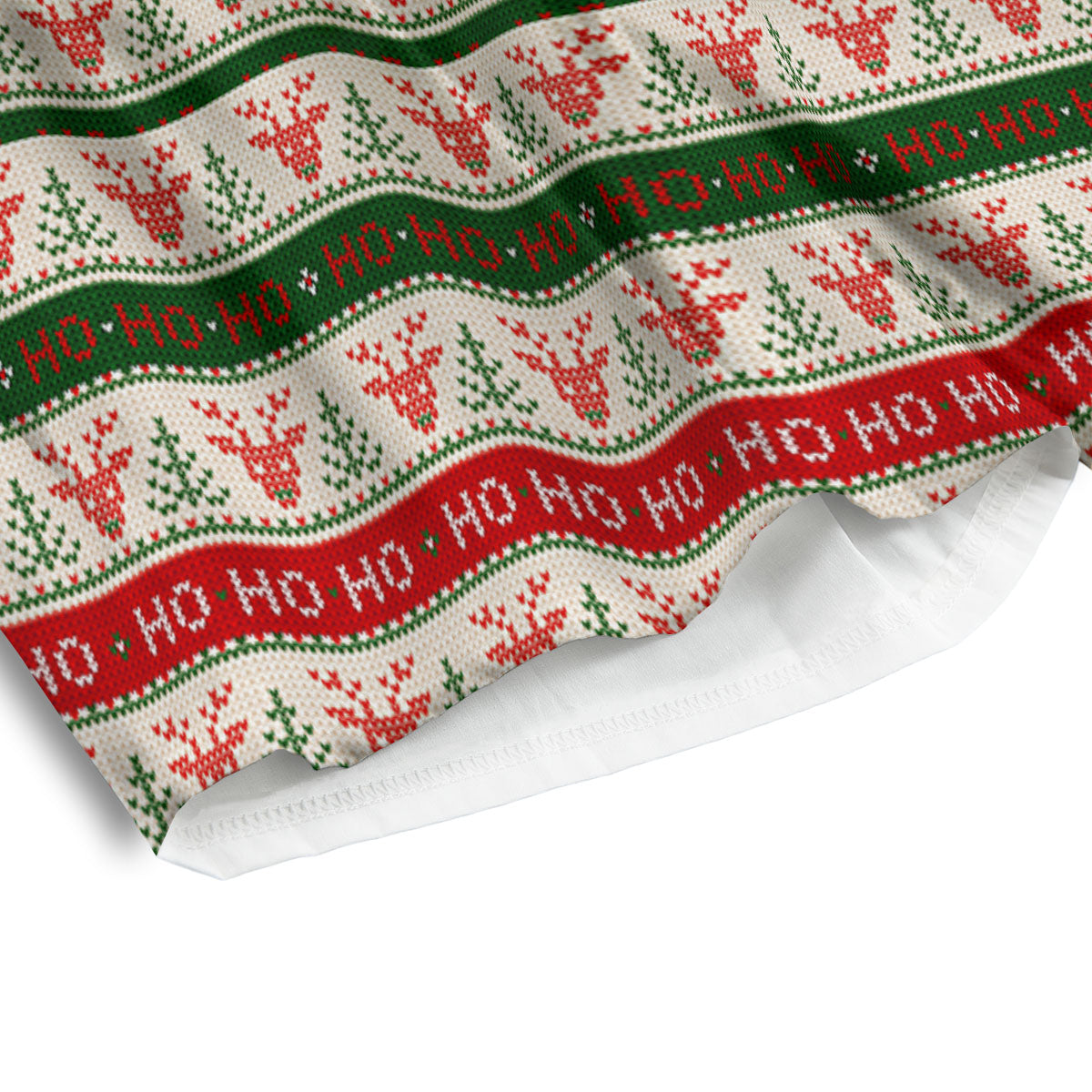 Knitted Christmas Print Pattern Men's Athletic Shorts