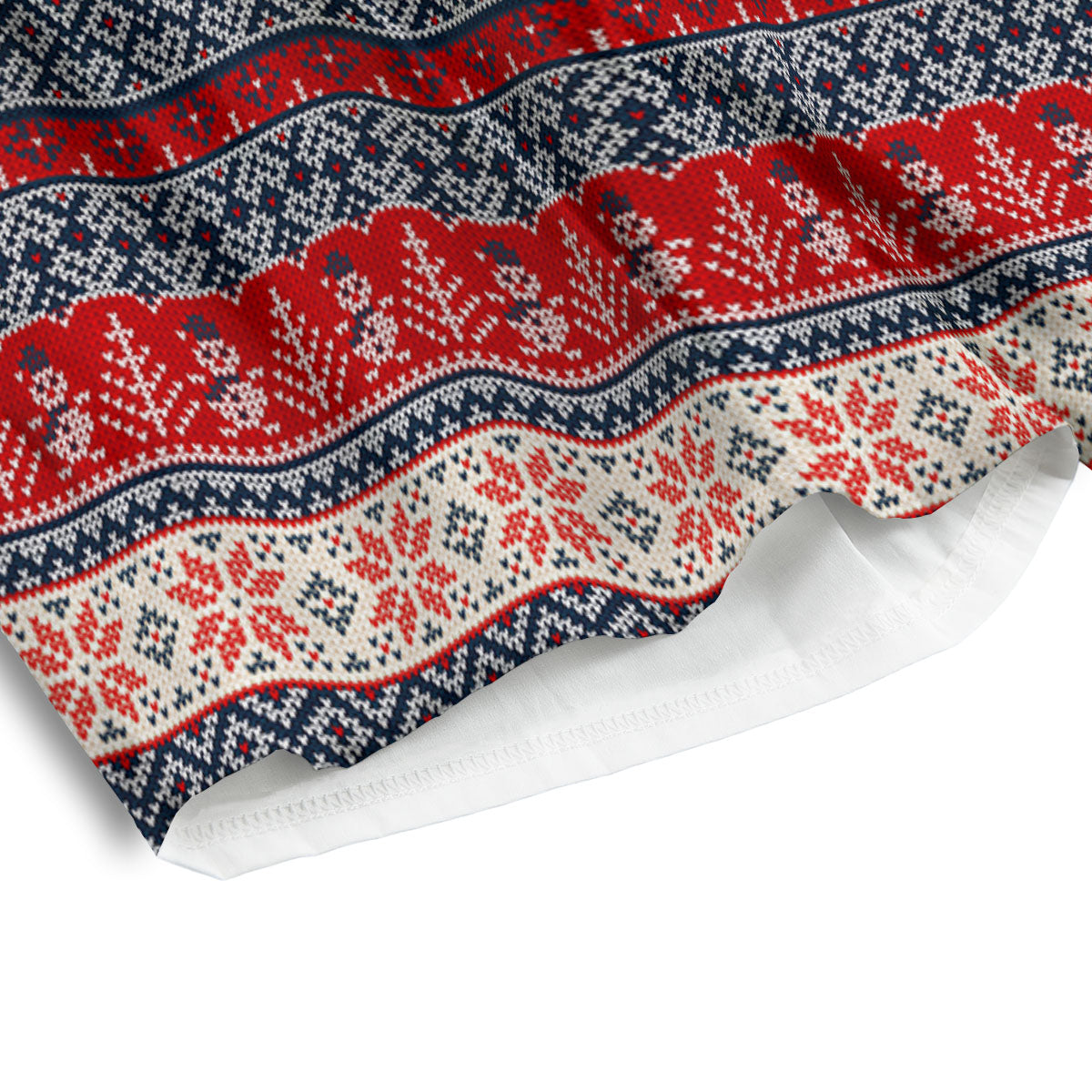 Knitted Christmas Snowman Print Pattern Men's Athletic Shorts