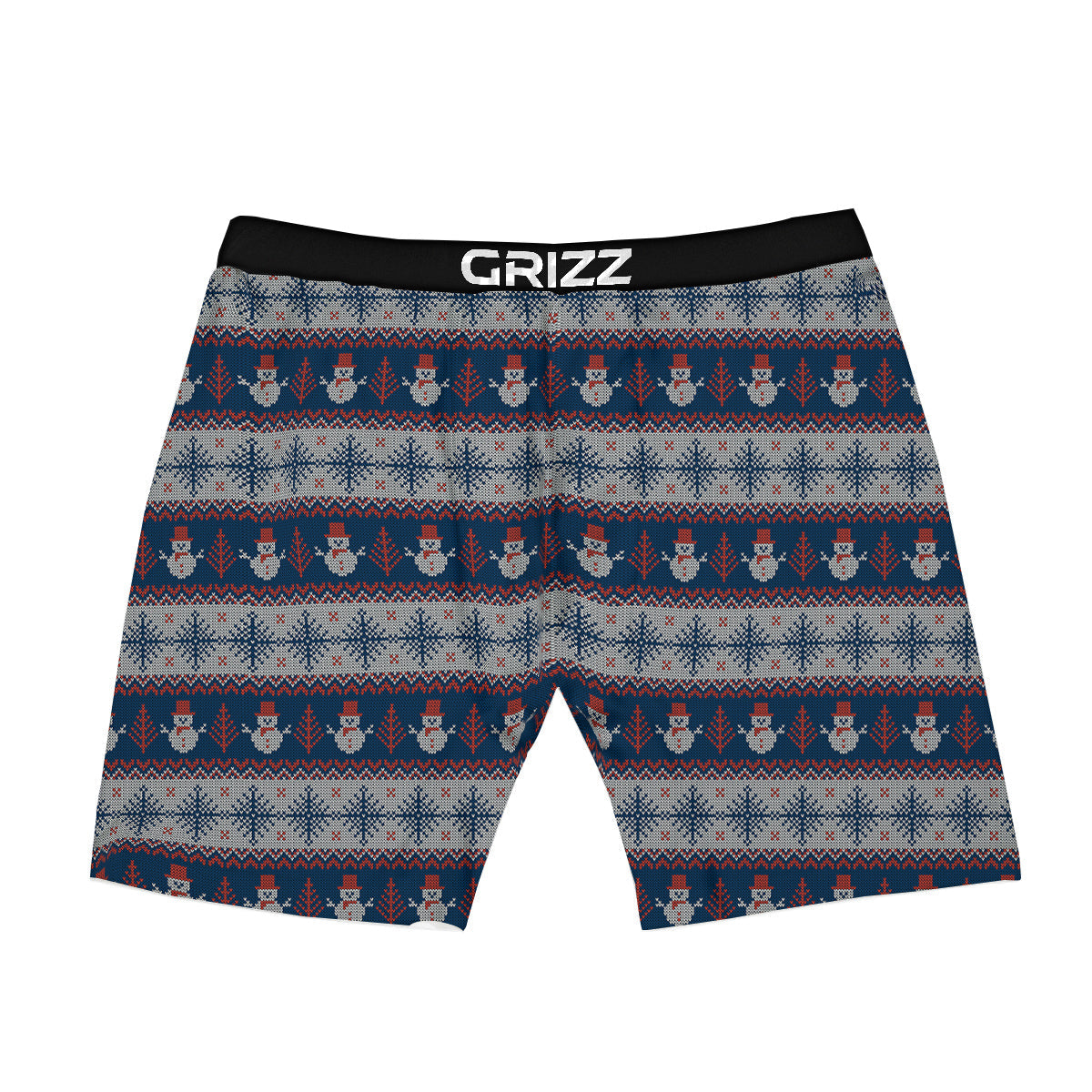 Knitted Cute Snowman Print Pattern Boxer Briefs-grizzshop