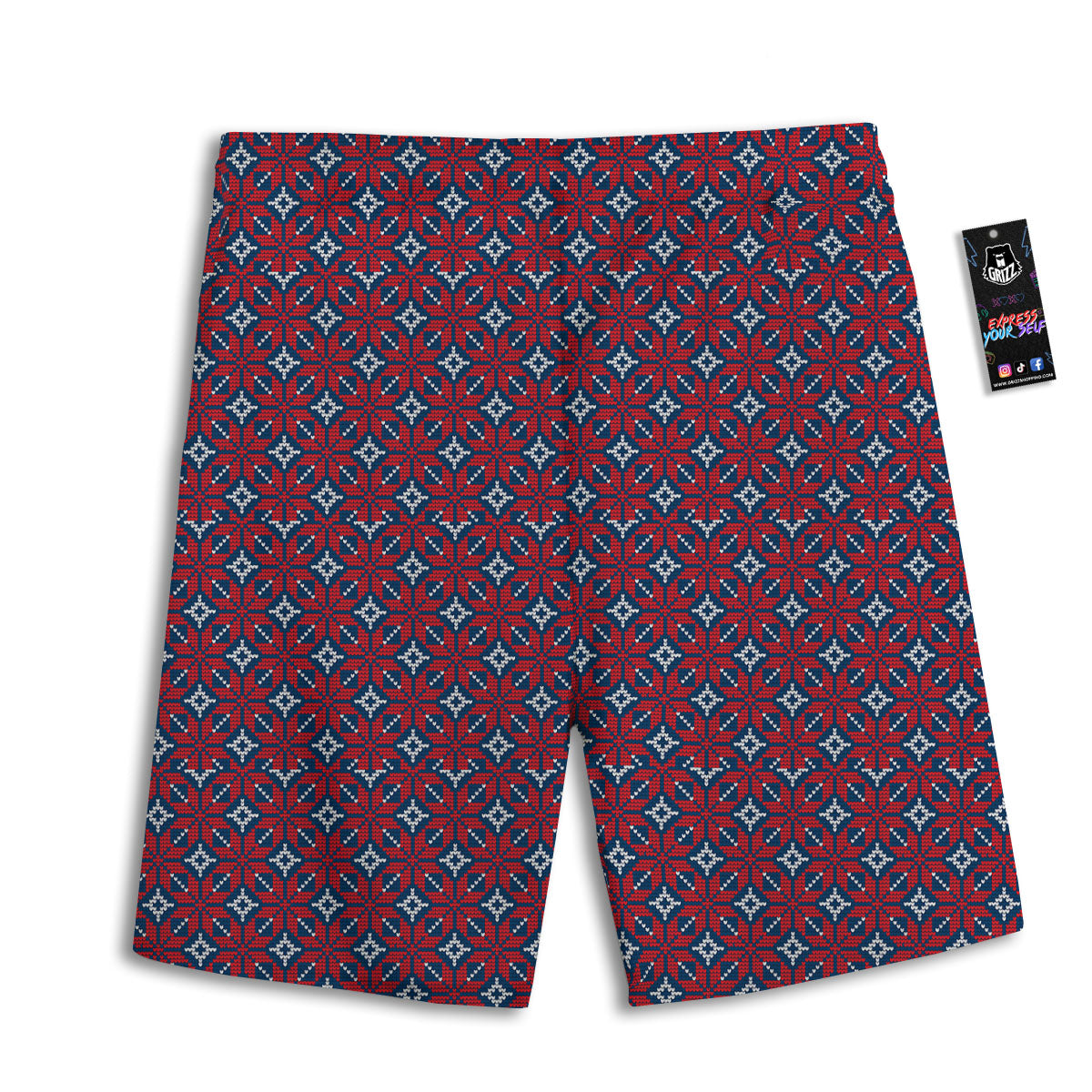 Maneki Neko Japanese Lucky Cat Print Men's Athletic Shorts