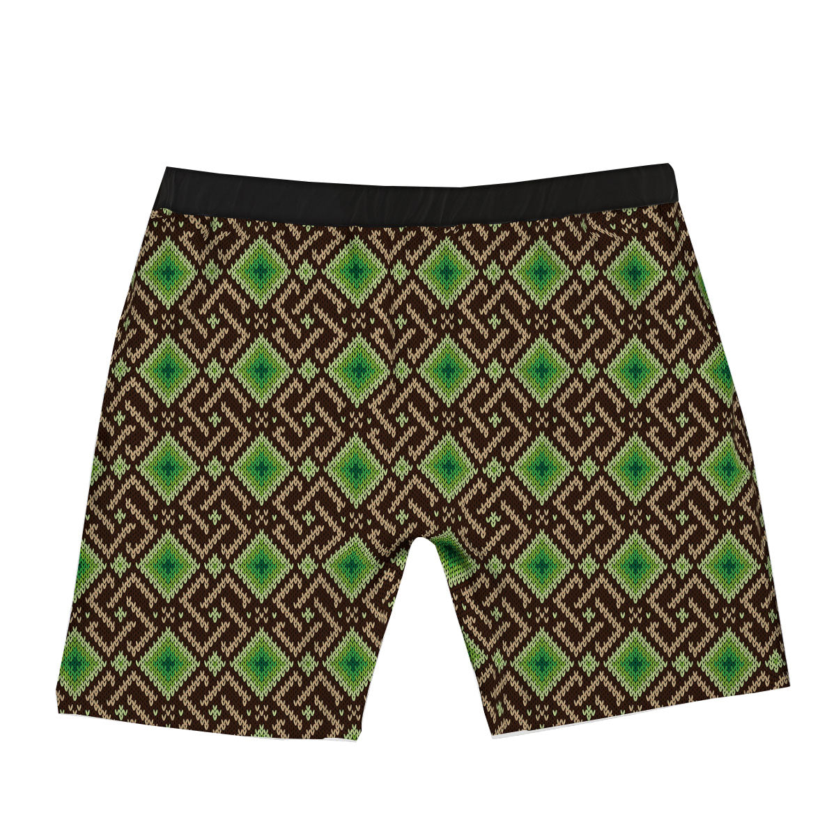 Knitted Geometric Print Pattern Boxer Briefs-grizzshop