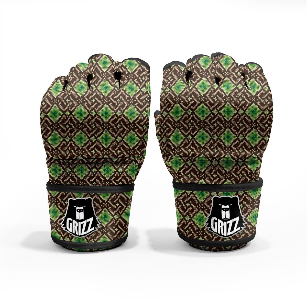 Knitted Geometric Print Pattern MMA Gloves-grizzshop