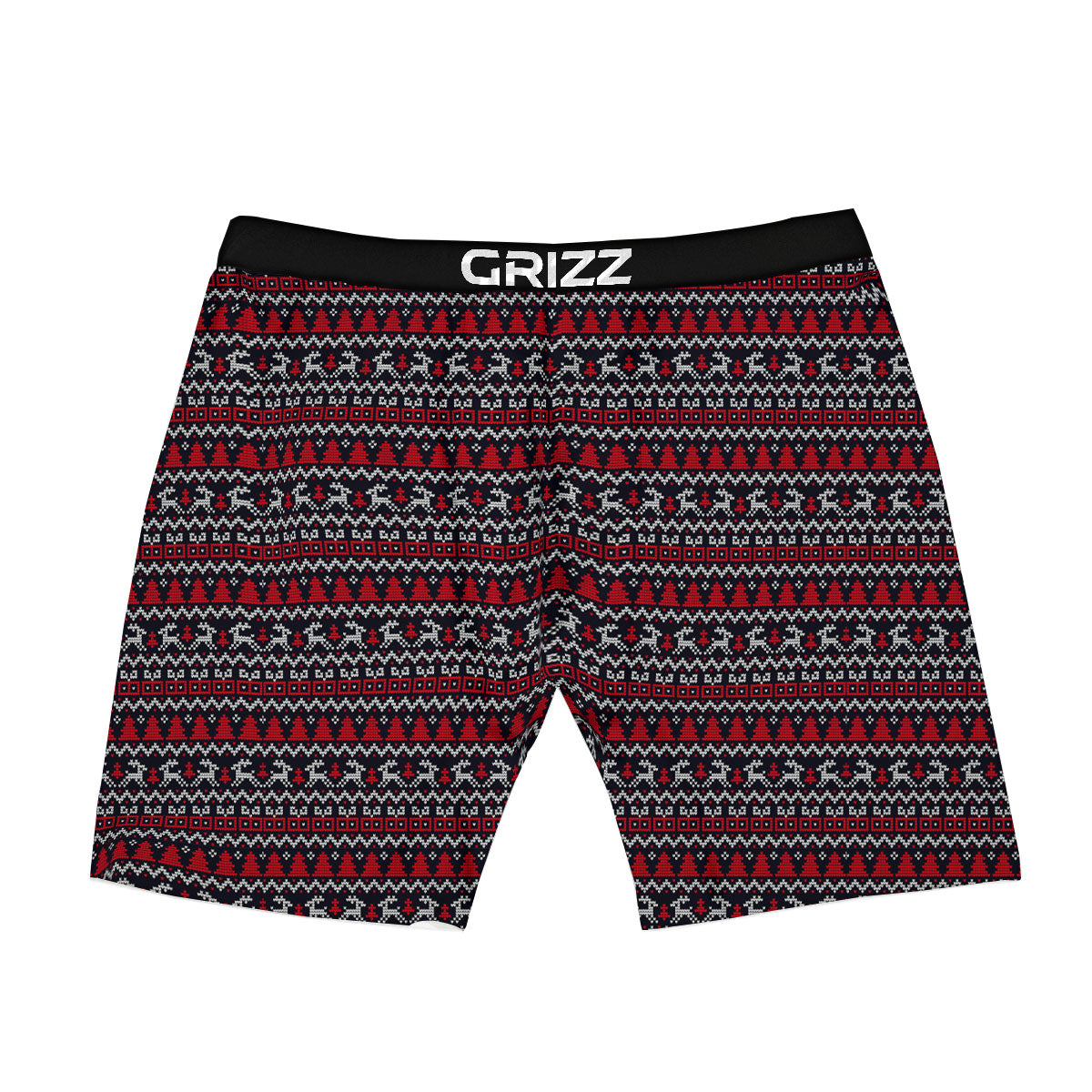 Knitted Geometric Xmas Print Pattern Boxer Briefs-grizzshop