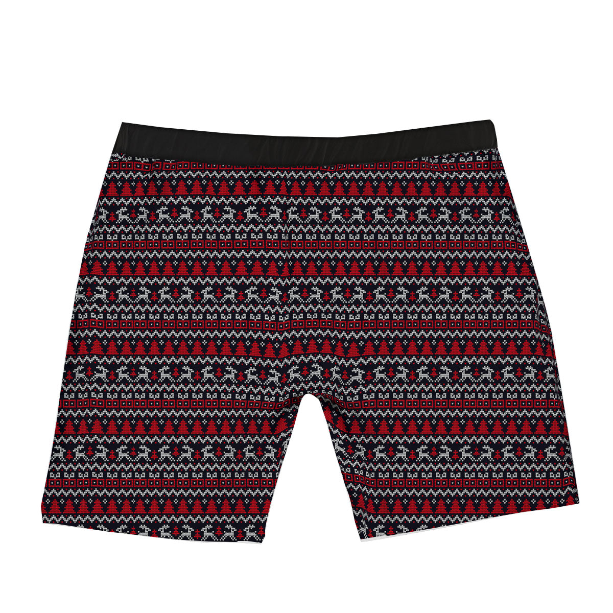Knitted Geometric Xmas Print Pattern Boxer Briefs-grizzshop