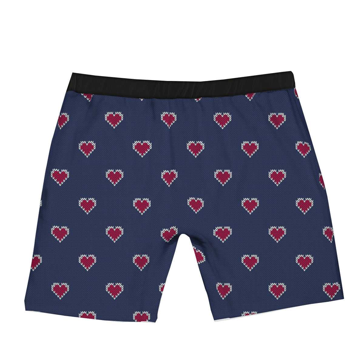 Knitted Heart Print Pattern Boxer Briefs-grizzshop