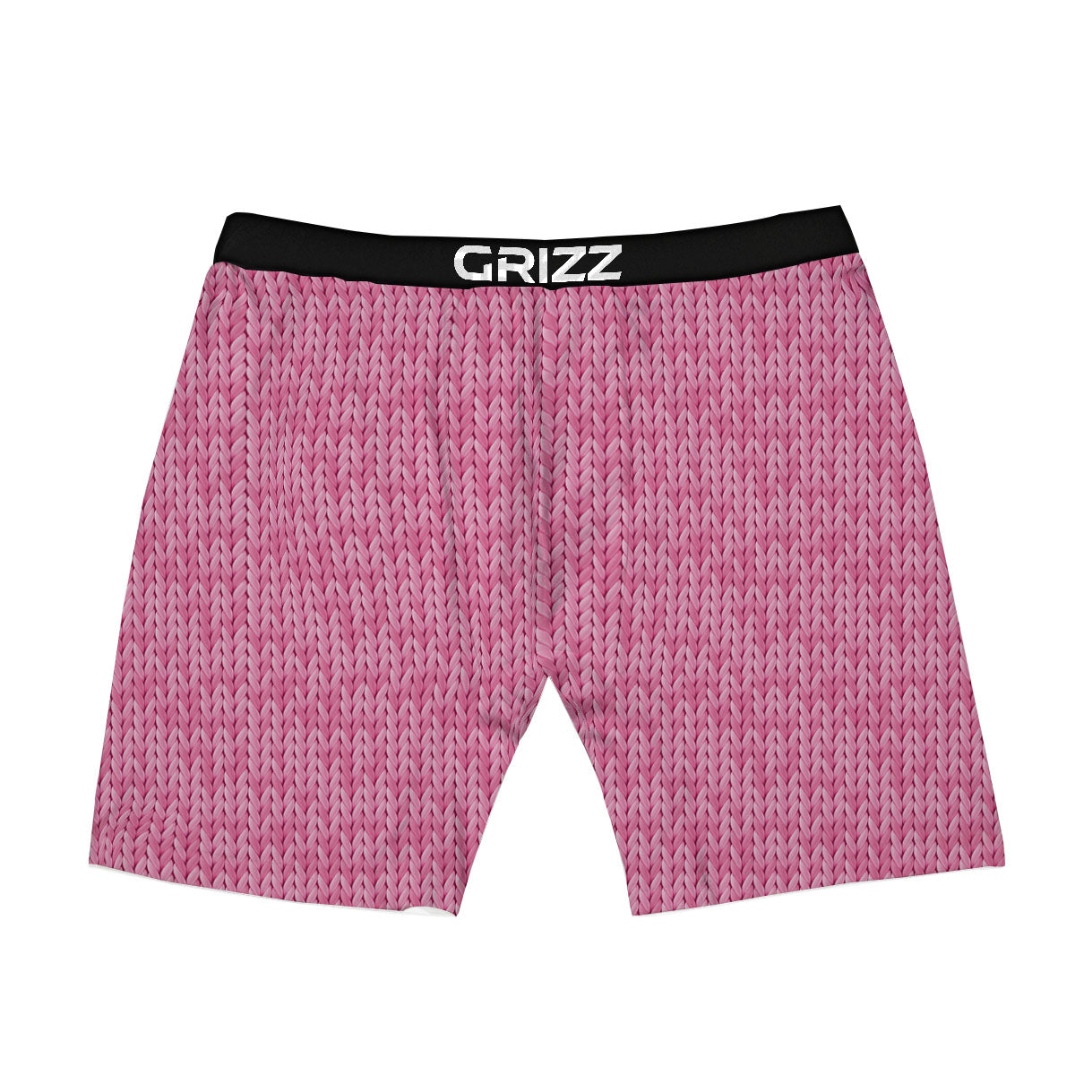 Knitted Pink Print Pattern Boxer Briefs-grizzshop