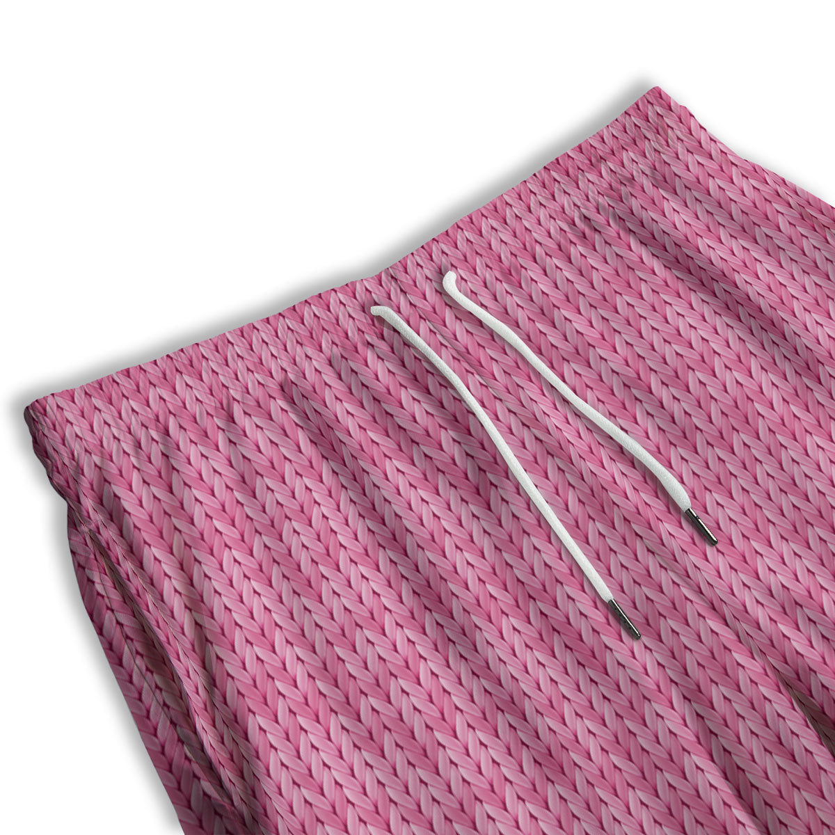 Knitted Pink Print Pattern Men's Athletic Shorts